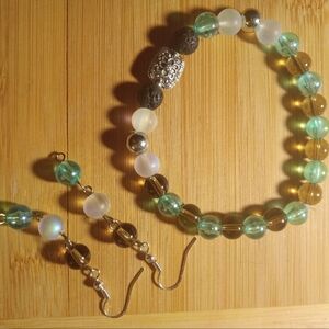 Gold Charm Bracelet with Gemstones